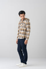 Regular Fit Hooded Casual Shirt