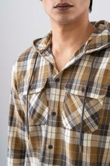 Regular Fit Hooded Casual Shirt