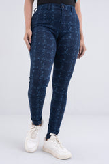 Indigo Laser Printed Jeggings