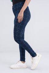 Indigo Laser Printed Jeggings