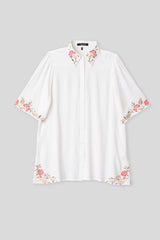 Relaxed Fit Embroidered Viscose Casual Shirt