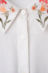 Relaxed Fit Embroidered Viscose Casual Shirt