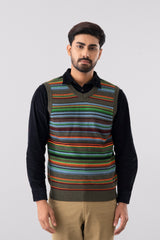 Regular Fit Yarn-Dyed Sweater Vest