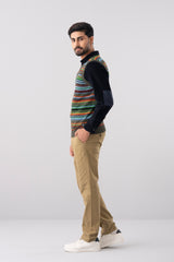 Regular Fit Yarn-Dyed Sweater Vest