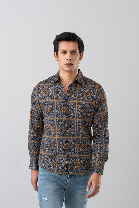 Slim Fit Printed Casual Shirt