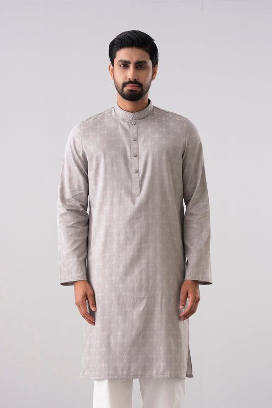 Regular Fit Embroidered Semi-Formal Panjabi