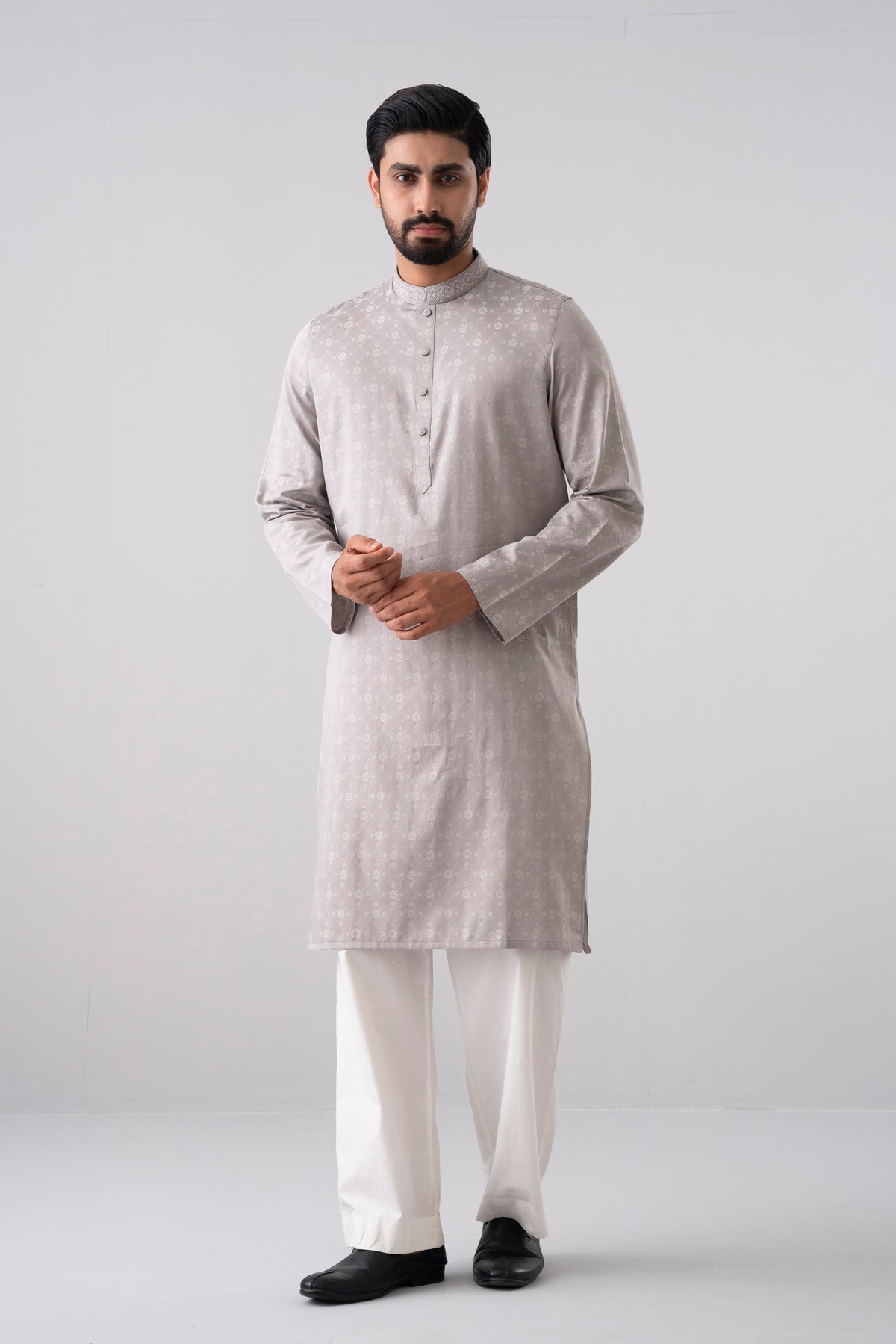 Regular Fit Embroidered Semi-Formal Panjabi