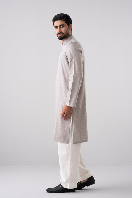 Regular Fit Embroidered Semi-Formal Panjabi