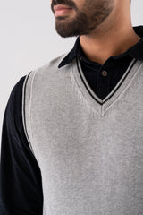 Regular Fit Single Jersey Sweater Vest