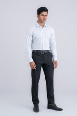 Slim Fit Micro-Printed Formal Shirt