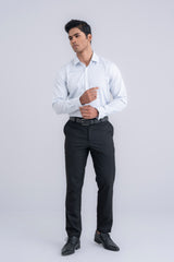 Slim Fit Micro-Printed Formal Shirt