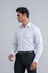 Slim Fit Micro-Printed Formal Shirt