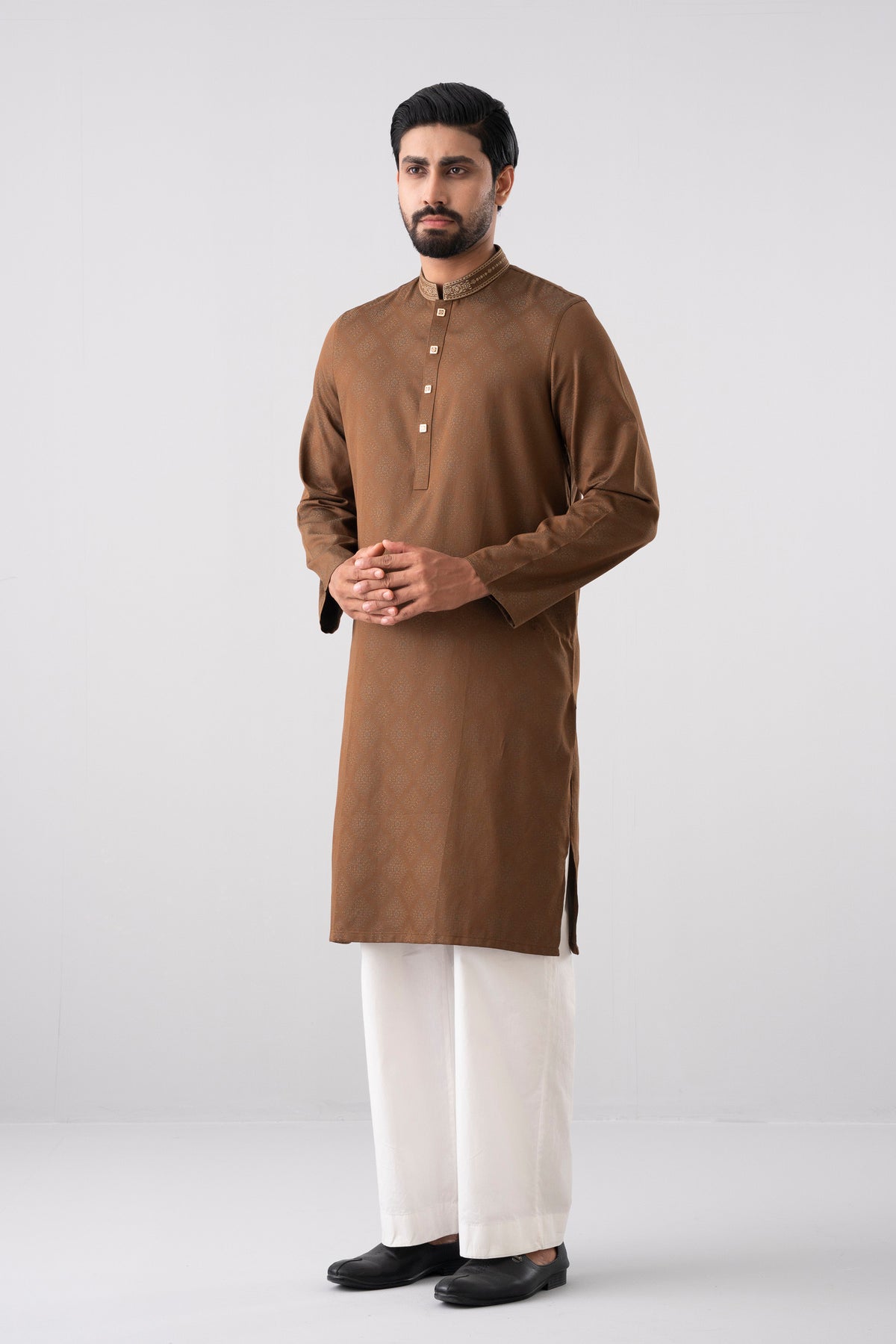 Regular Fit Embroidered Semi-Formal Panjabi