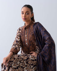 Smart Fit Embroidered Three-Piece Lawn with Silk Dupatta
