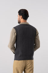 Regular Fit Cable-Knit Sweater Vest