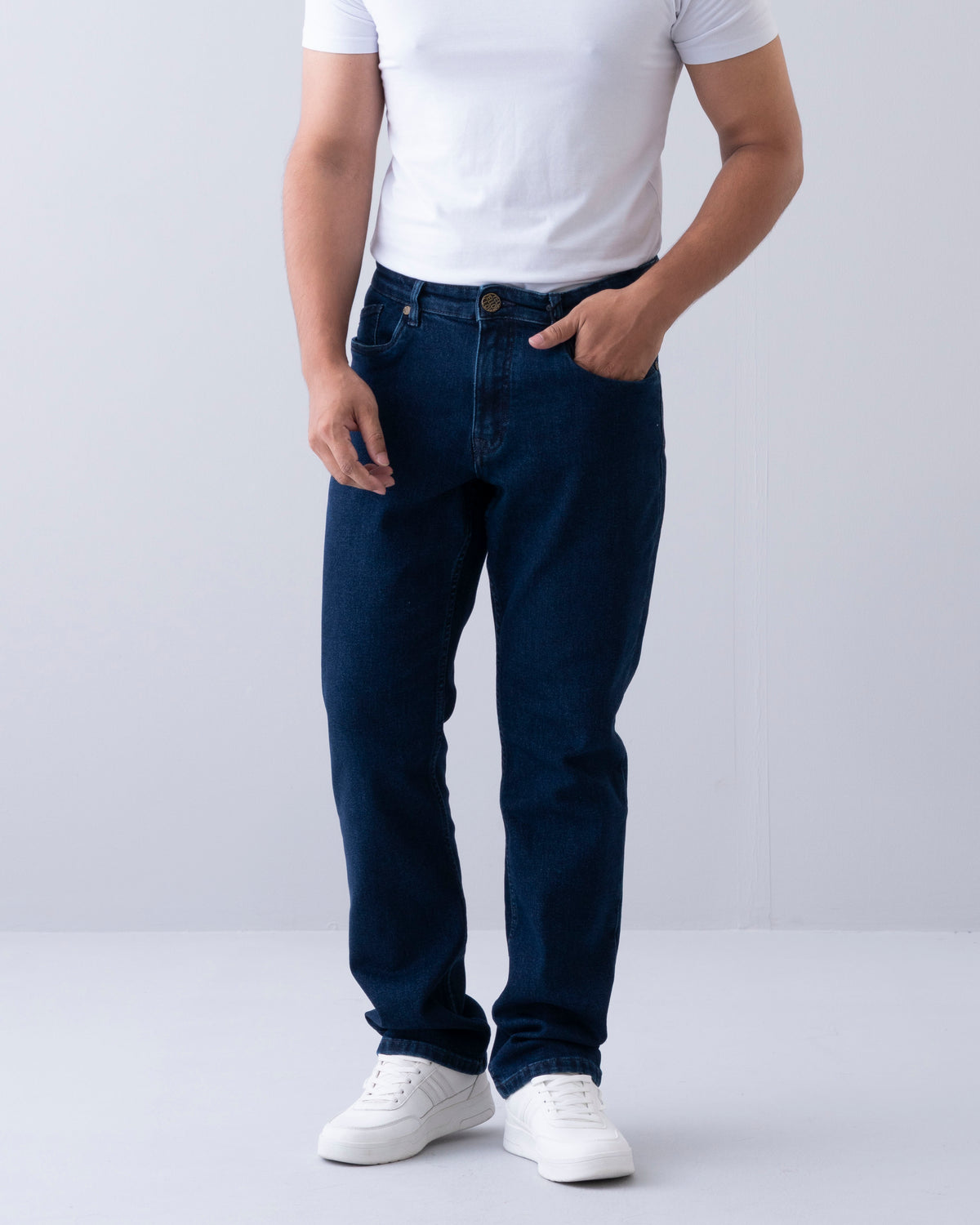 Straight Fit Blue Jeans