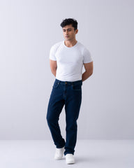 Straight Fit Blue Jeans