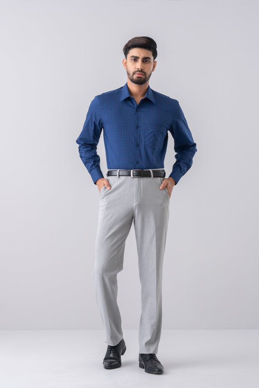 Regular Fit Micro-Checkered Ultra Formal Shirt