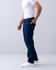 Straight Fit Blue Jeans