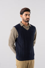 Regular Fit Cable-Knit Sweater Vest