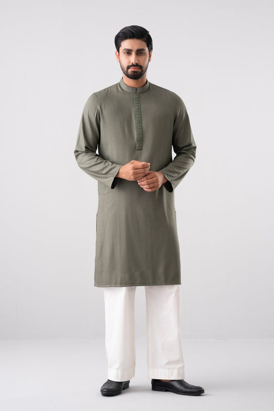 Regular Fit Embroidered Semi-Formal Panjabi