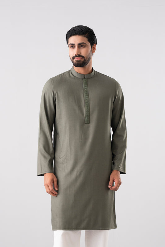 Regular Fit Embroidered Semi-Formal Panjabi