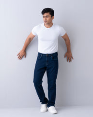 Straight Fit Blue Jeans