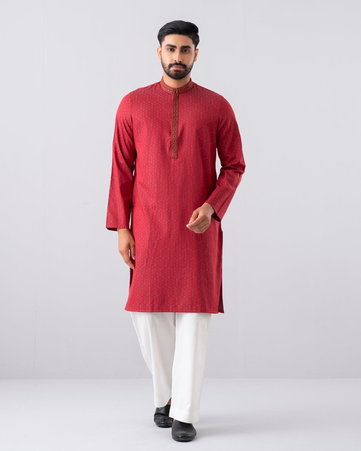 Regular Fit Embroidered Semi-Formal Panjabi