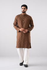 Regular Fit Jacquard Cotton Semi-Formal Panjabi