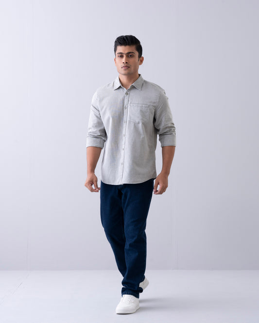 Regular Fit Solid Casual Shirt