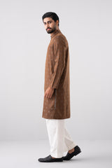 Regular Fit Jacquard Cotton Semi-Formal Panjabi