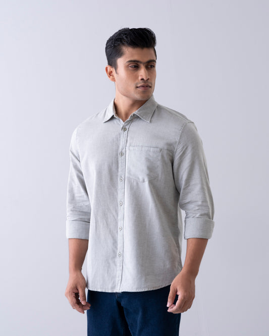 Regular Fit Solid Casual Shirt