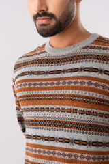 Regular Fit Yarn-Dyed Cotton Sweater
