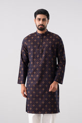Regular Fit Jacquard Cotton Semi-Formal Panjabi