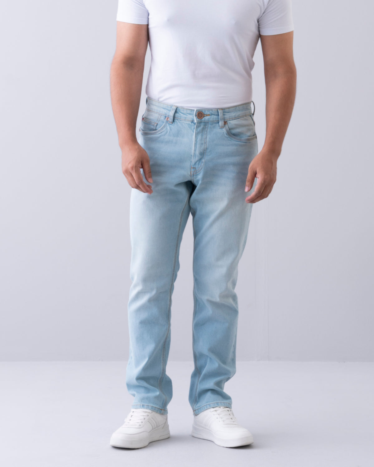Straight Fit Blue Jeans
