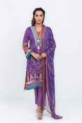 Regular Fit Embroidered Lawn - Three Piece