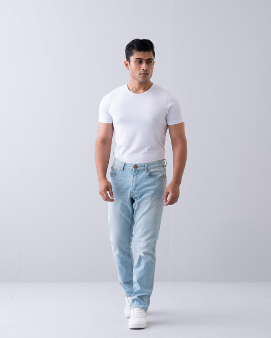 Straight Fit Blue Jeans