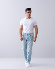 Straight Fit Blue Jeans