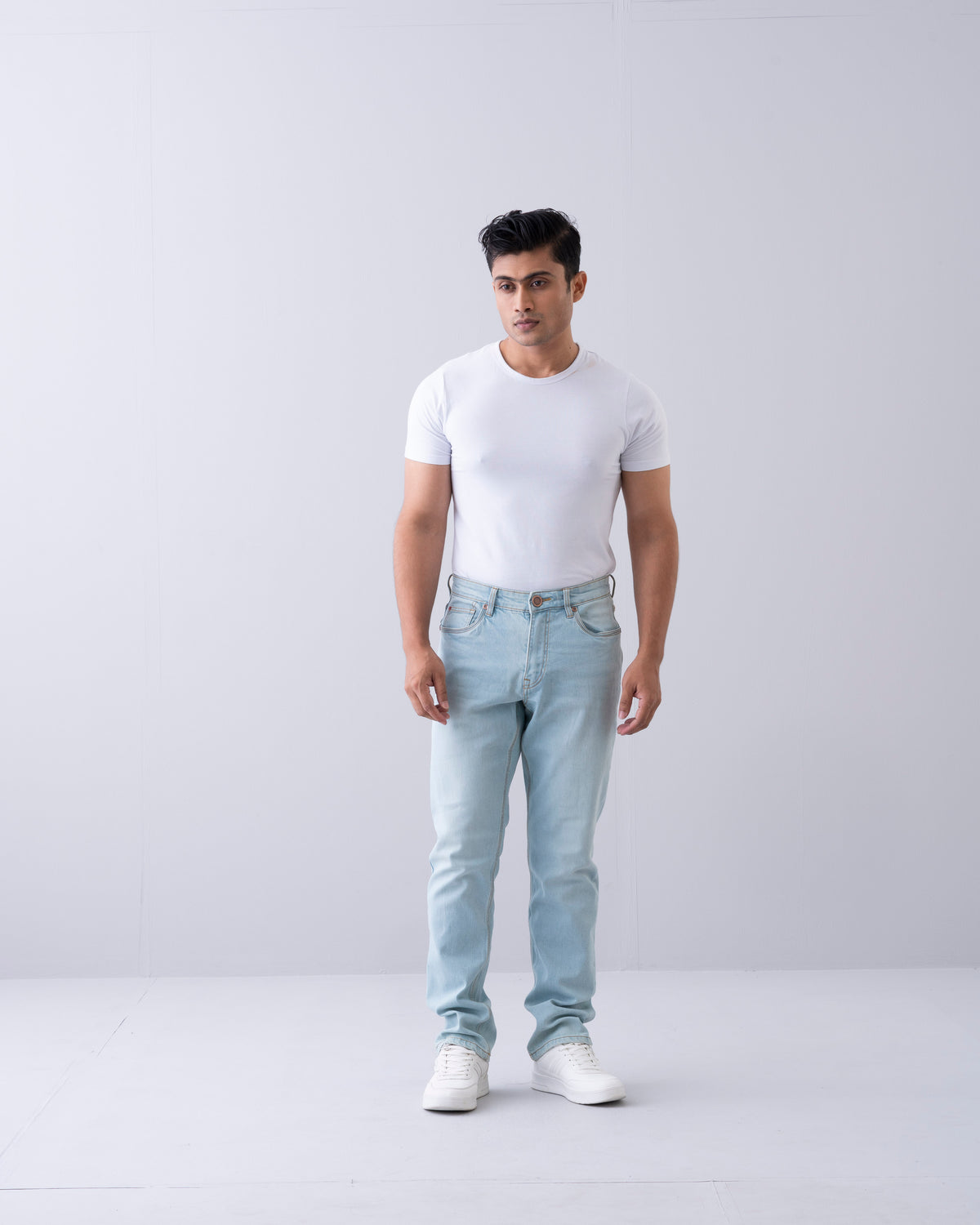Straight Fit Blue Jeans