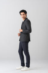 Dobby-Textured Blazer