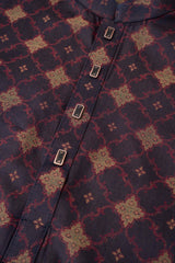 Regular Fit Jacquard Cotton Semi-Formal Panjabi