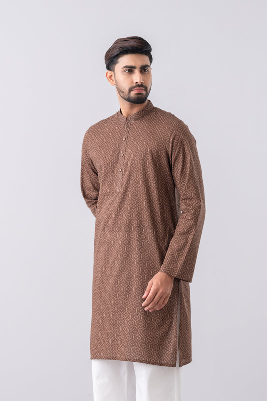 Regular Fit All-Over Printed Panjabi