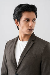 Houndstooth Blazer with Classic Notch Lapel