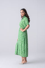 Digital Printed Viscose Long Shirt Dress - Mystika