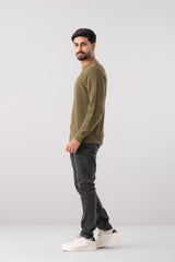 Regular Fit Waffle-Knit Sweater