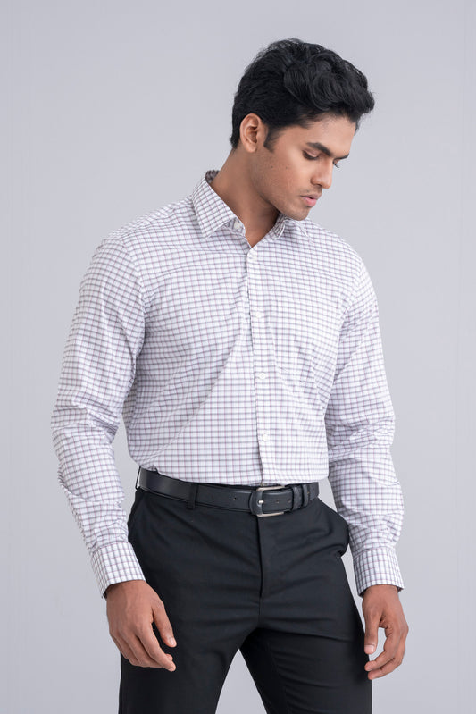 Regular Fit Classic Check Formal Shirt