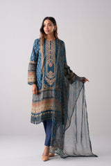 Smart Fit Embroidered and Digital-Printed Two-Piece Lawn