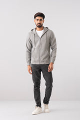 Regular Fit Brushed Fleece Full Zip Hoodie