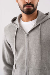 Regular Fit Brushed Fleece Full Zip Hoodie