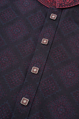 Regular Fit Embroidered Semi-Formal Panjabi